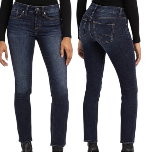 Silver Jeans Denim - Silver Jeans Suki Straight W26 Mid Rise Curvy Fit